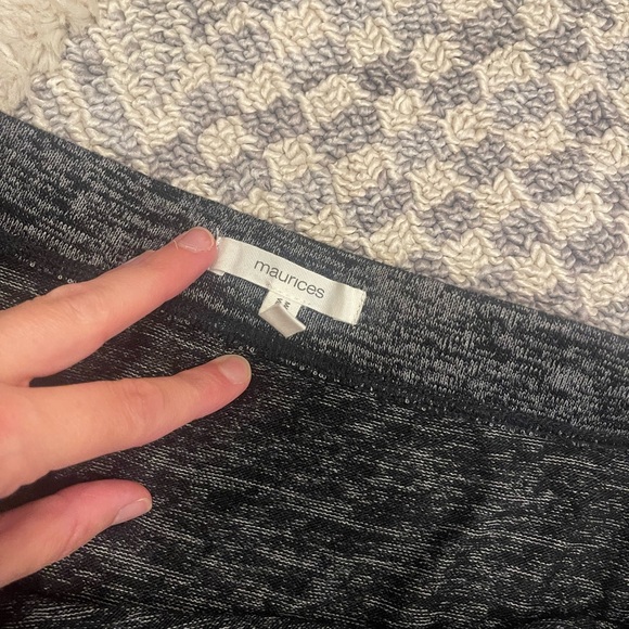 Maurices Heather Dark Gray Maxi Slit Fall Skirt Size 1X - Picture 4 of 5